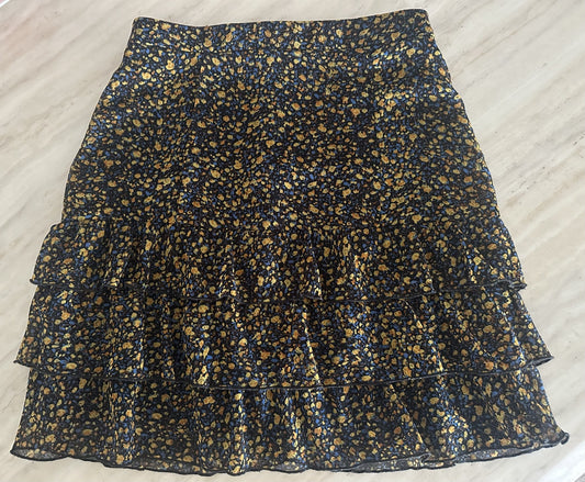 Kookai mini floral ruffled skirt