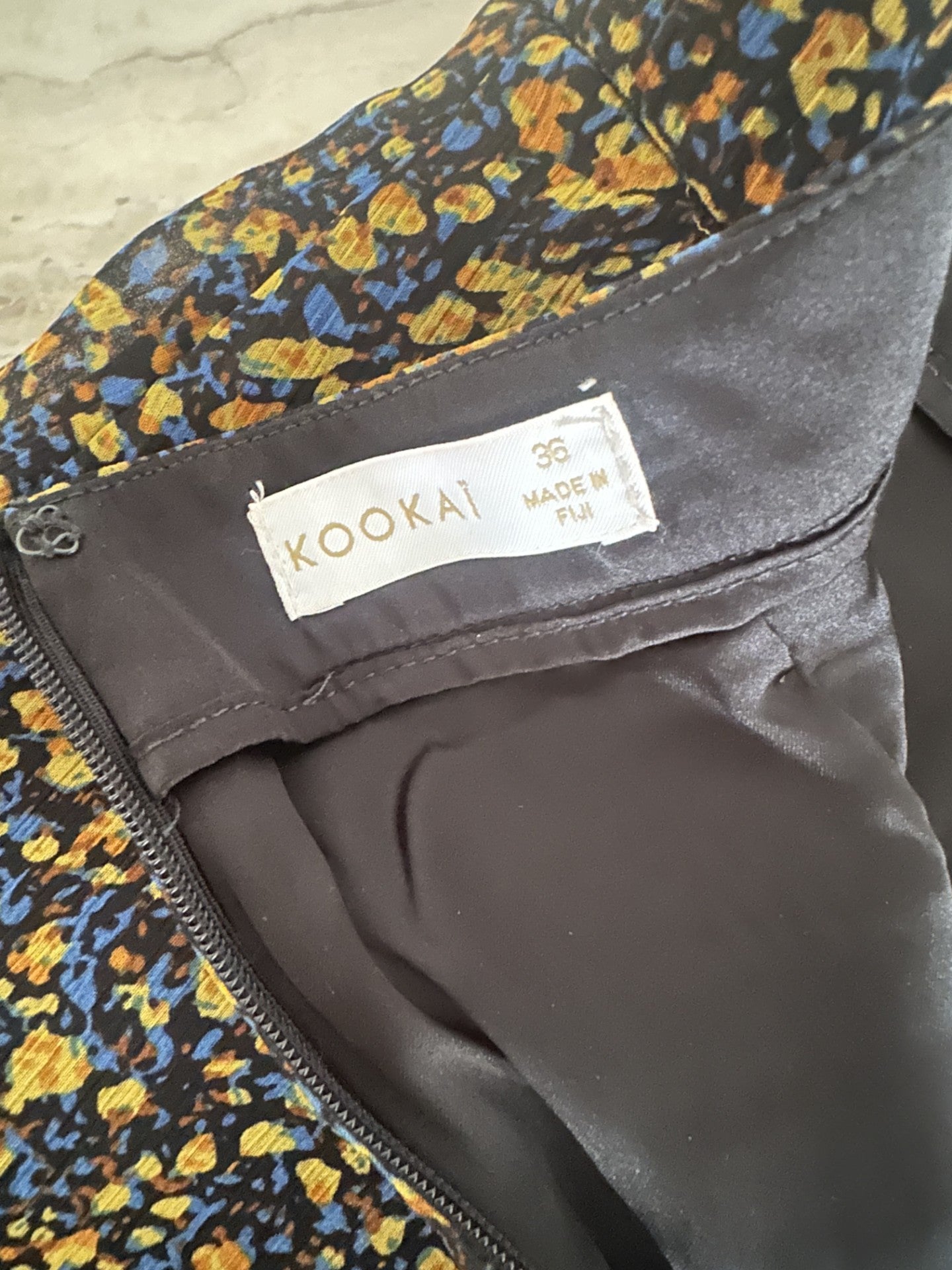 Kookai mini floral ruffled skirt